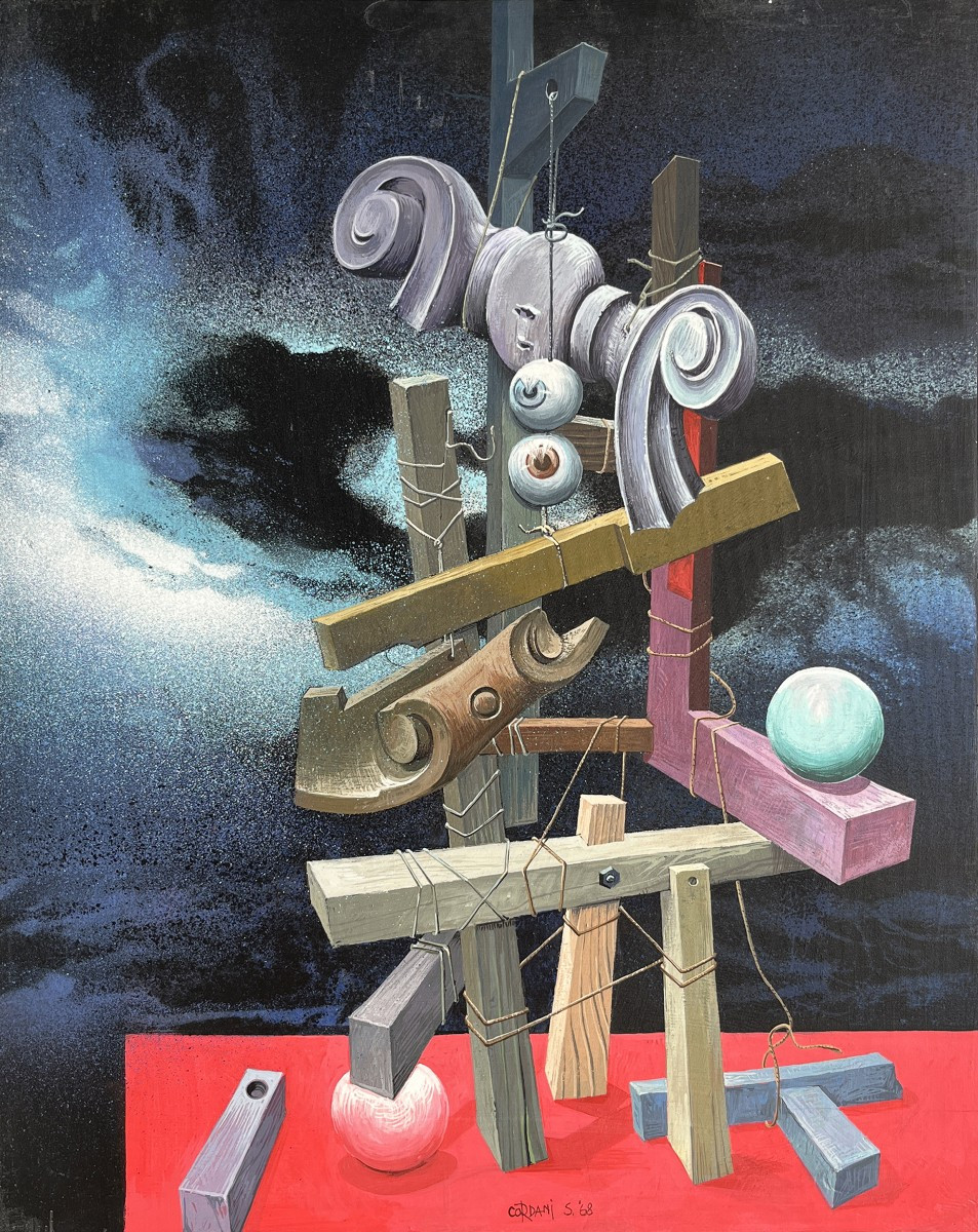 Sereno Cordani (pozzaglio, Italy, 1919 - Cremona, Italy, 1985) Precarious Construction, 1968-photo-4