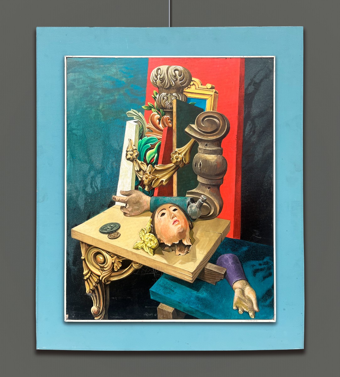 Sereno Cordani (Pozzaglio, Italie, 1919 - Cremona, Italie, 1985) Portrait De l'Antiquaire, 1968