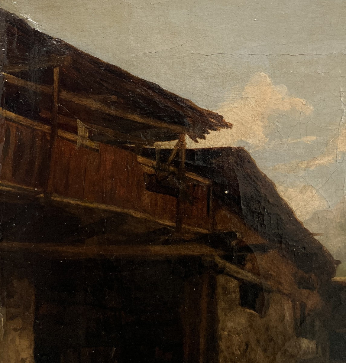 École d'Italie du Nord du 19ème siècle,  Paysage de Montagne Rural-photo-6