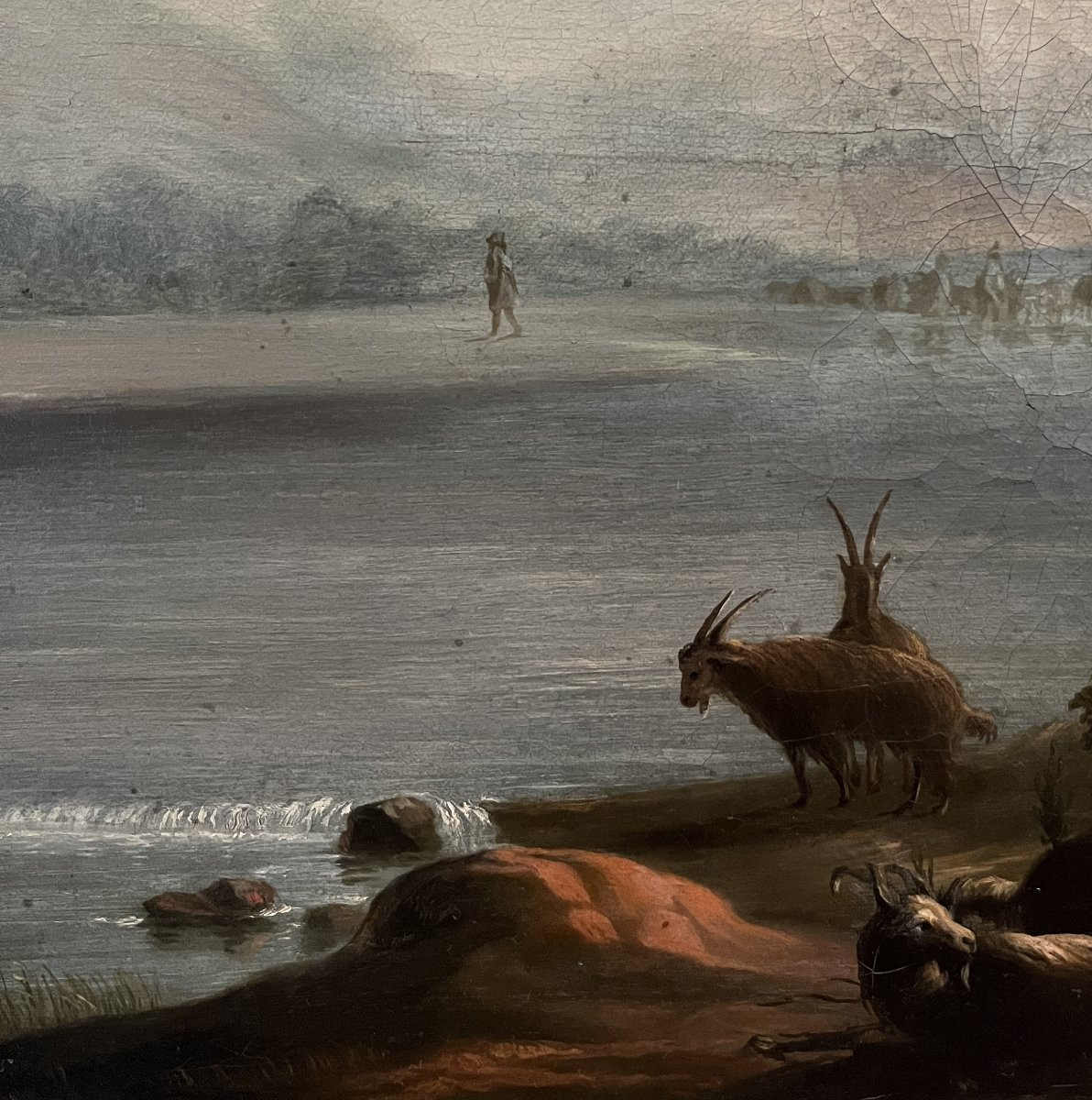 École Nordique au début du XIXe siècle, Paysage avec des bergers et troupeaux-photo-2