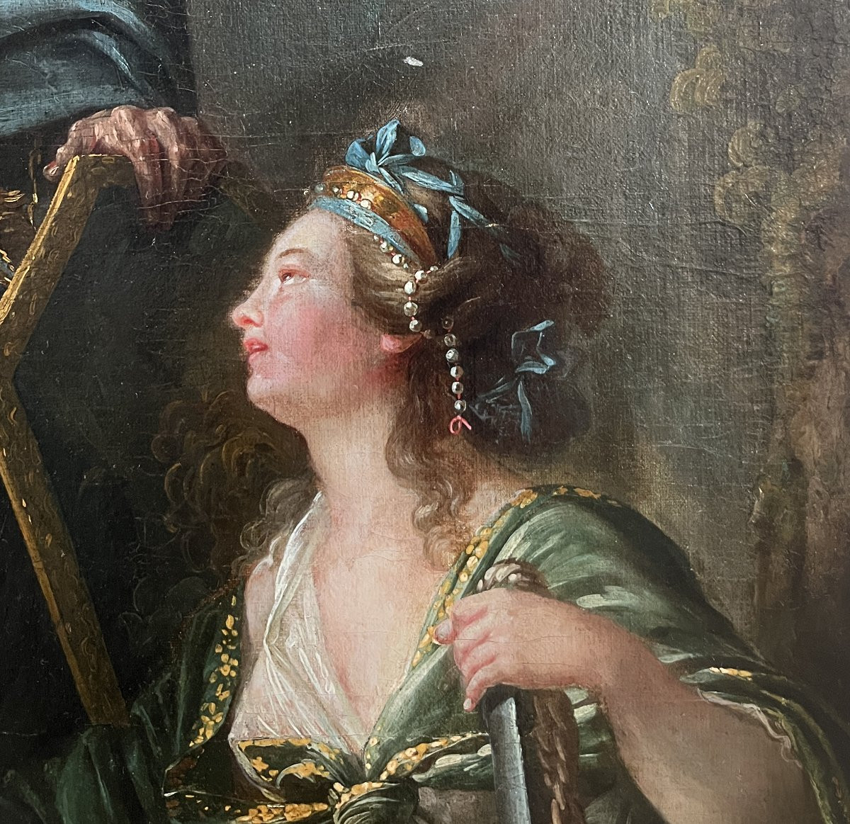 French School, 18th Century, Epic Scene (aeneas And Dido?)-photo-1