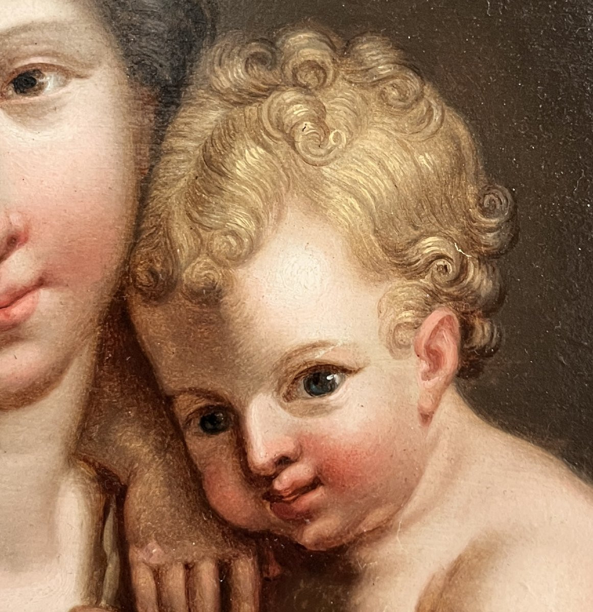 École italienne du début du XIXe siècle (d'après G.B. Sassoferrato), Vierge à l'Enfant-photo-1