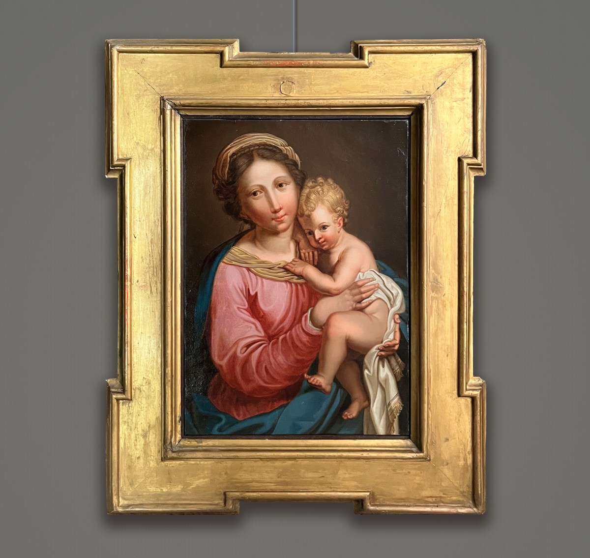 École italienne du début du XIXe siècle (d'après G.B. Sassoferrato), Vierge à l'Enfant