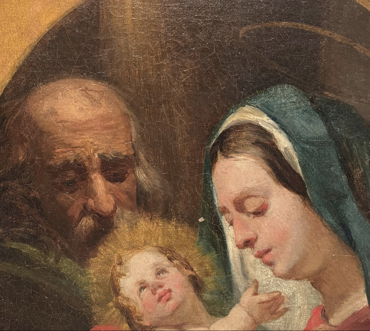 École Vénitienne du XVIIIe siècle, Sainte Famille-photo-3