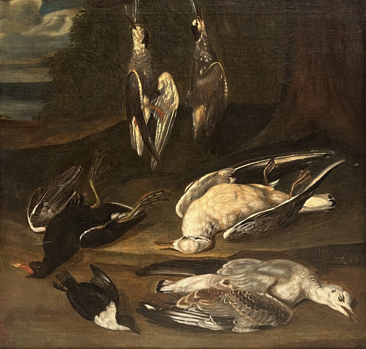 Hans Bollongier (Haarlem, Pays-Bas, 1600-1645) Nature morte au gibier-photo-2
