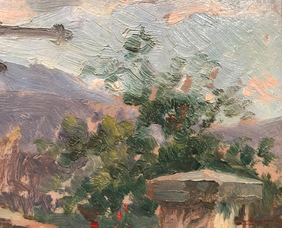 Giuseppe Duodo (venice, 1877–1955), Landscape With Mountains-photo-3