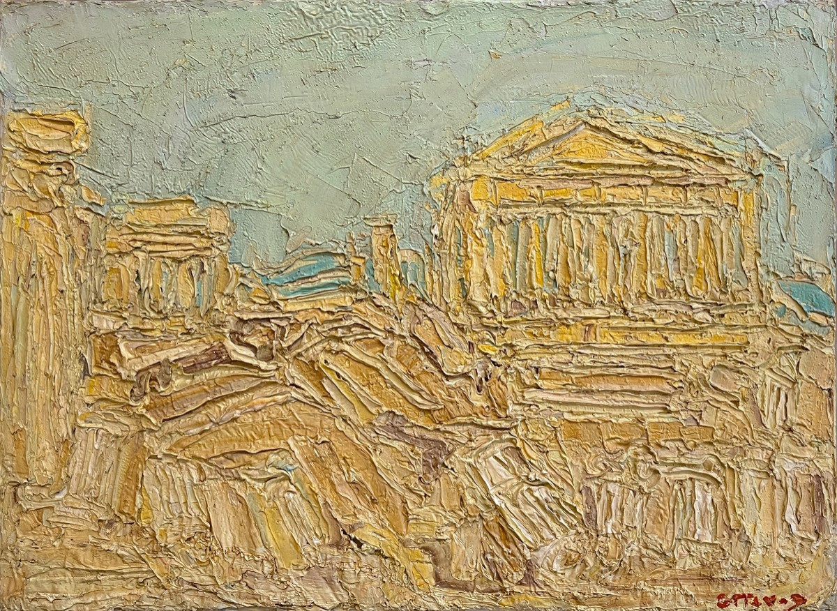 André Cottavoz (Saint-Marcellin, 1922 - Vallauris, France, 2012) L'Acropole, Athènes, 1961-photo-2