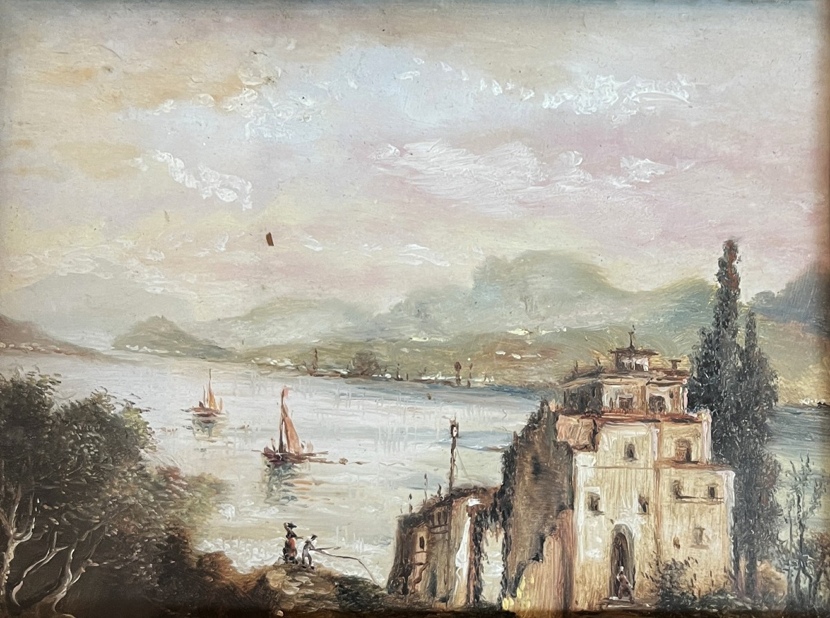  Early 20th Century Lombardy Italian School, Landscape, Pendant-photo-1