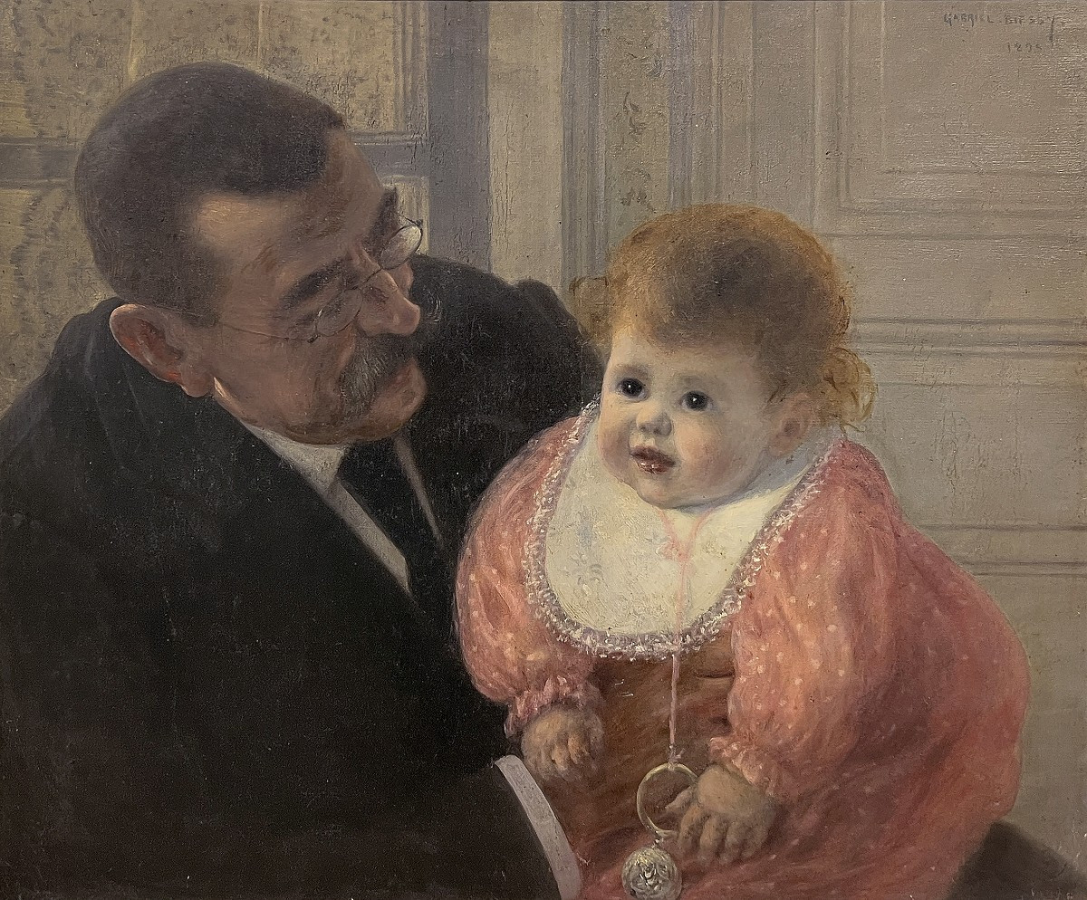 Gabriel Biessy (France, 1854-1935) Frans, le fils de l'artiste, avec son  grand-père,1893-photo-2