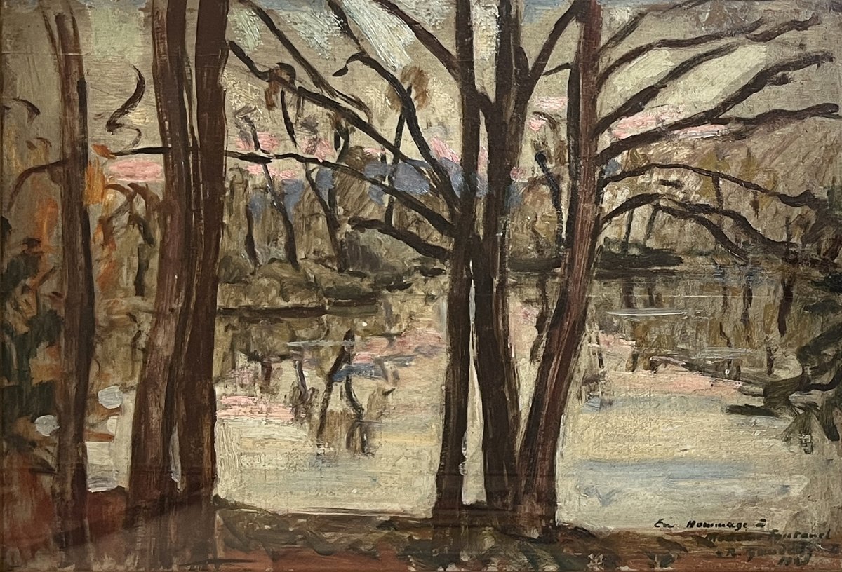 Raymond Gaudet (France, 1899-1967) Paysage Avec arbres, 1928-photo-2