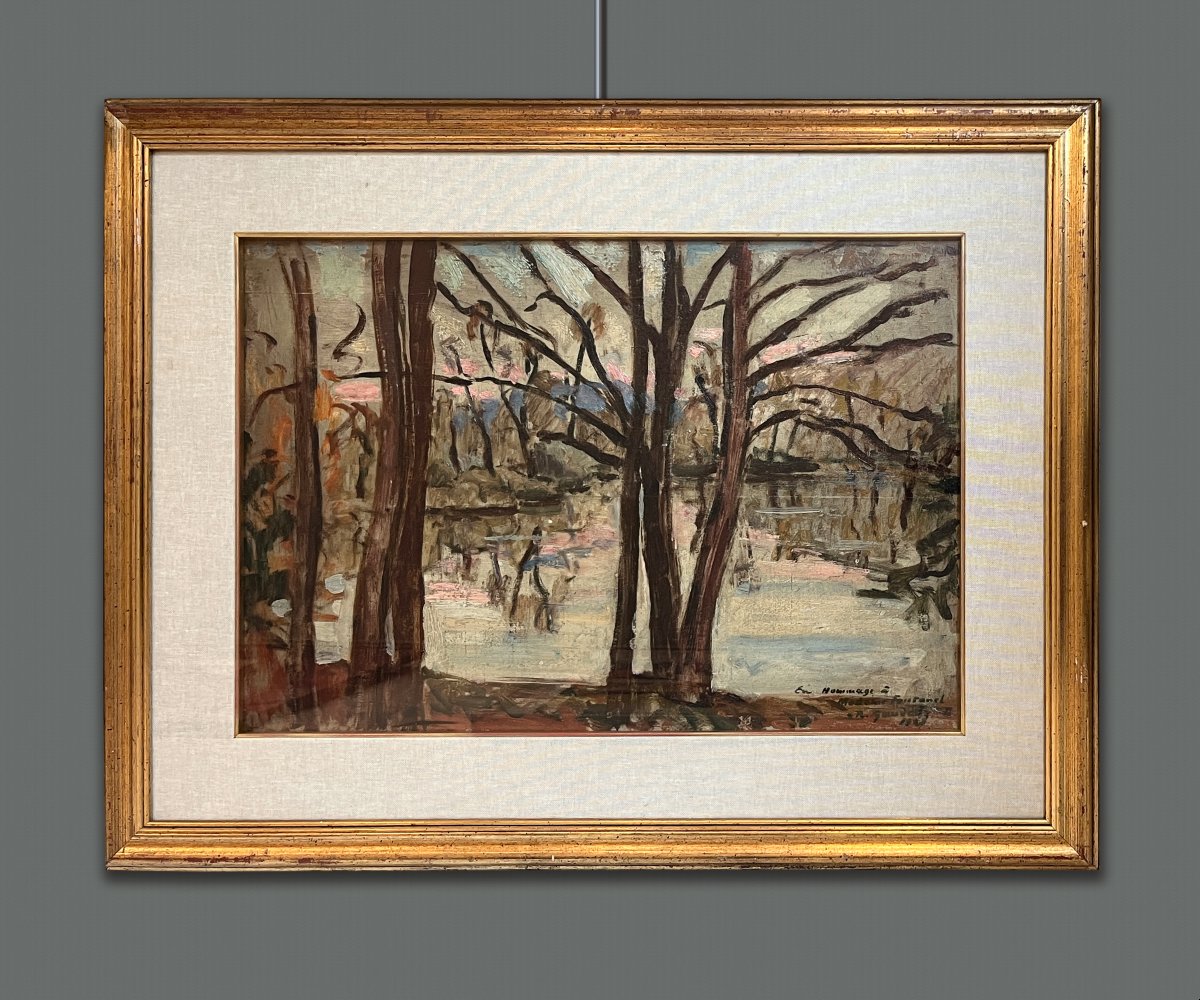 Raymond Gaudet (France, 1899-1967) Paysage Avec arbres, 1928