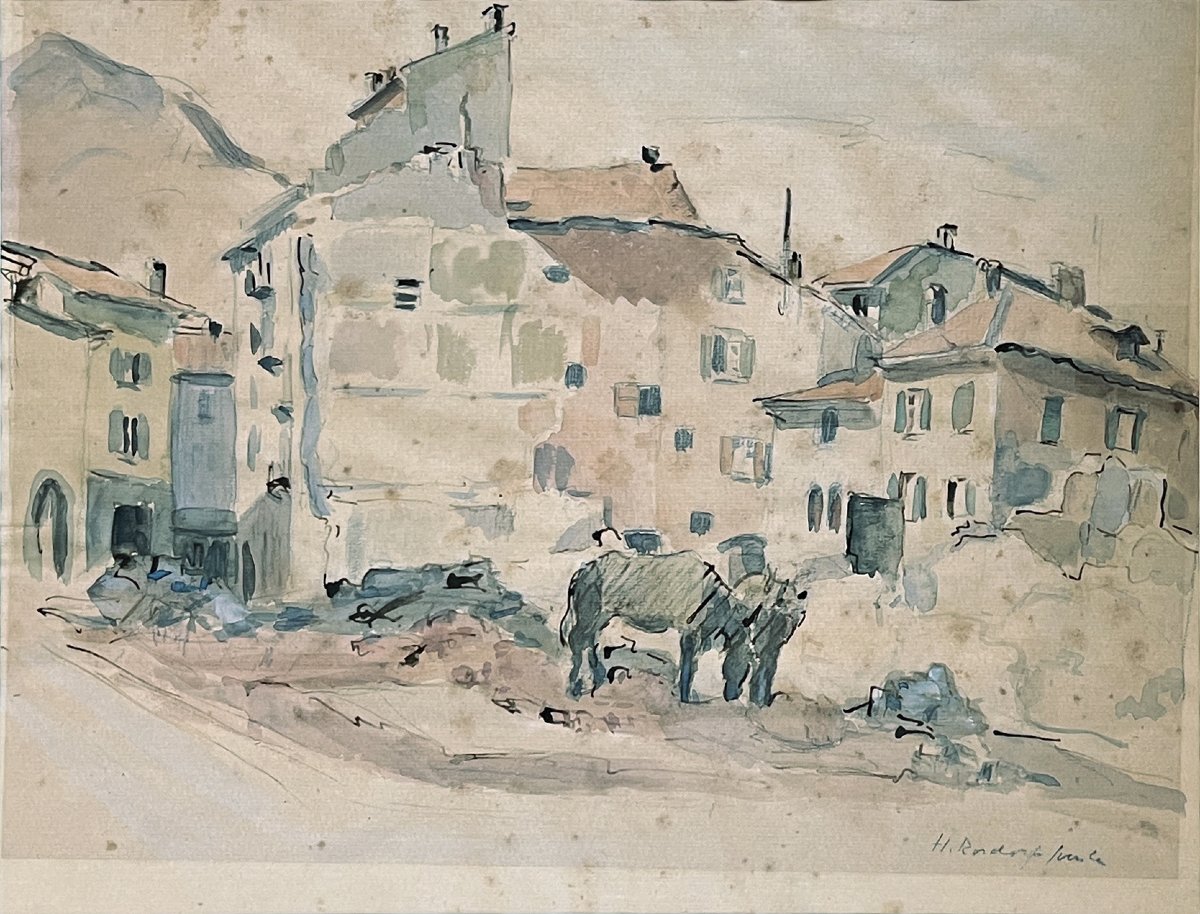 Hermann Rudorf (Allemande, 1862-1935) Périphérie De La Ville De Fiesole, Florence-photo-3
