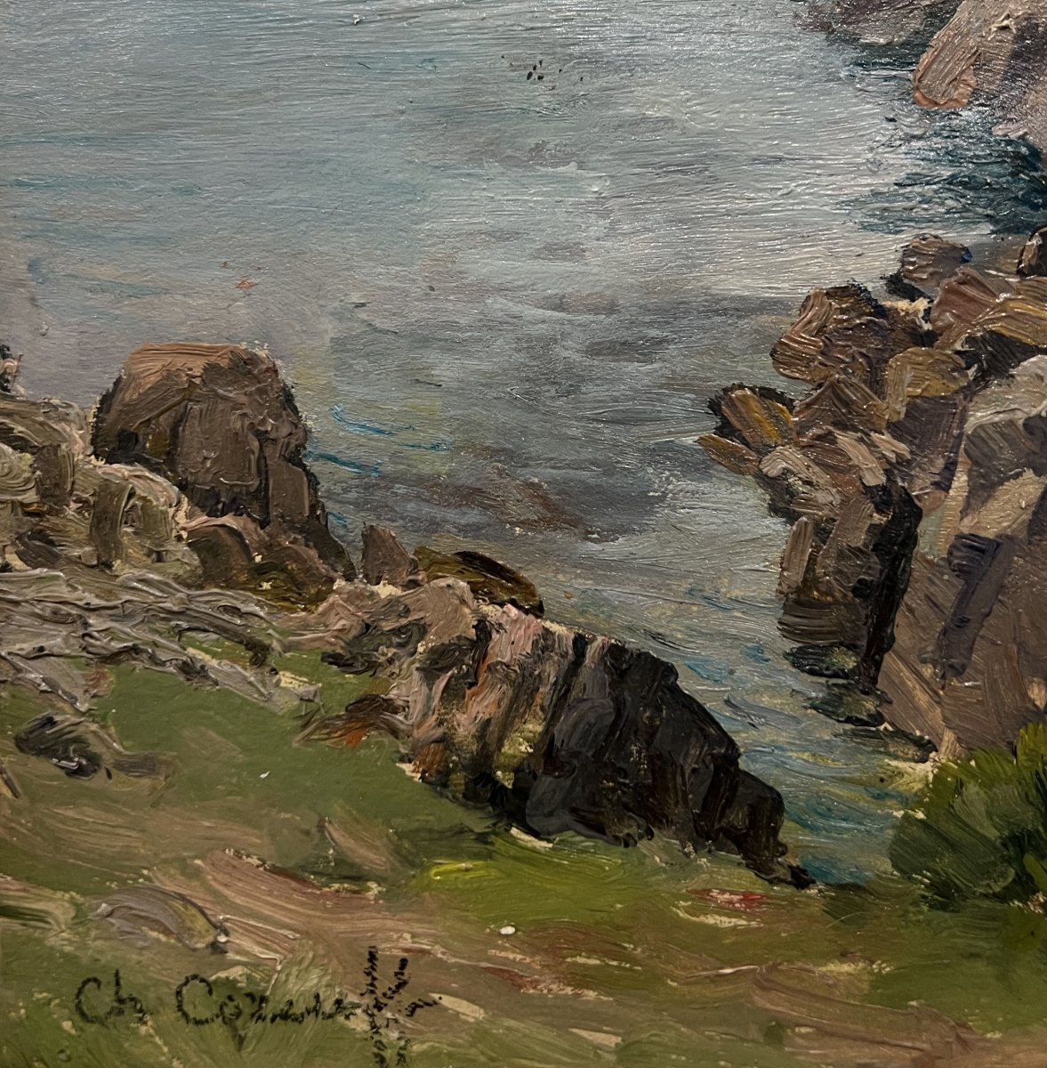 Charles Corcuff (Tour Tanguy, Brest, France, 1872-1953) Port Manech, Bretagne, France-photo-2