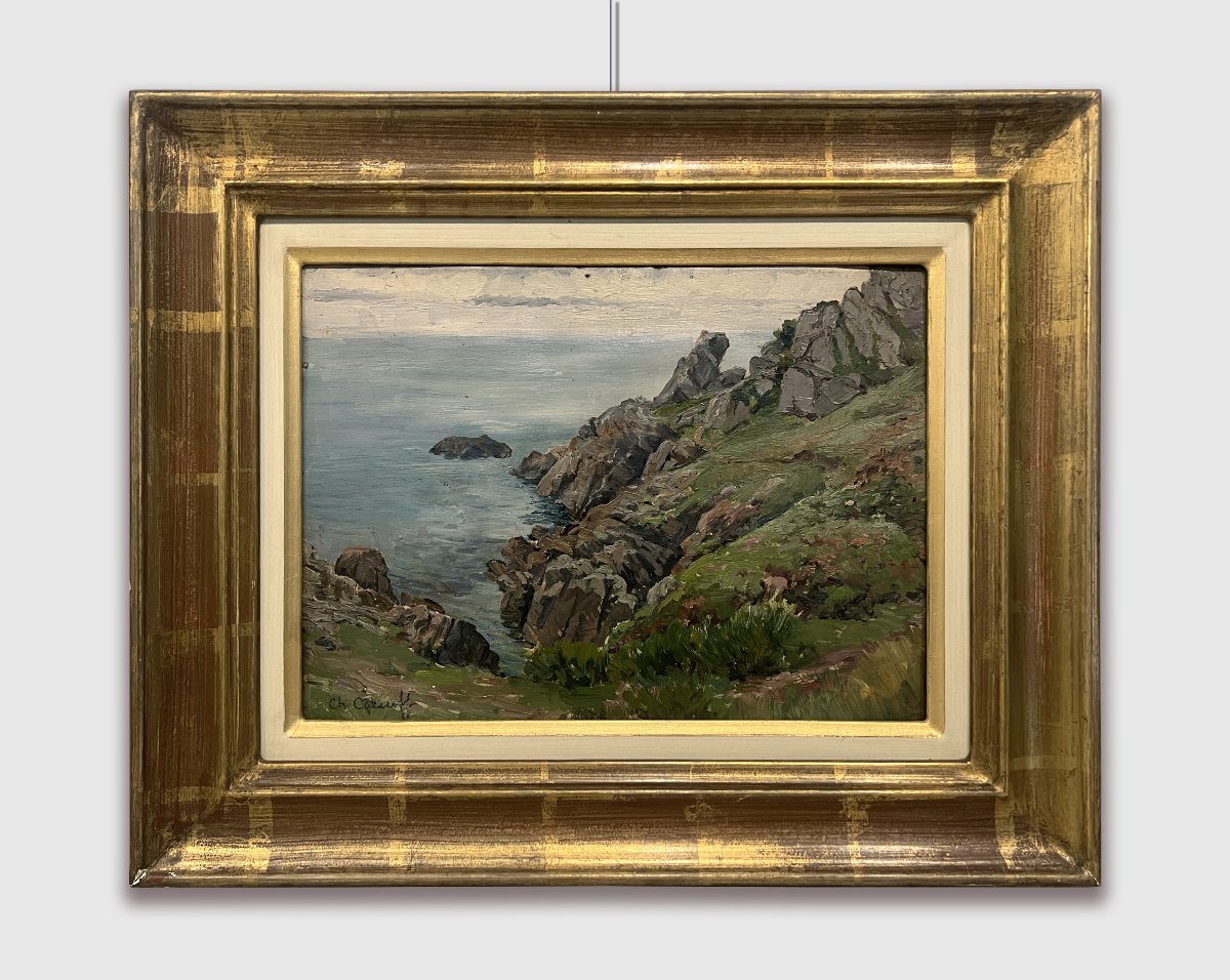 Charles Corcuff (Tour Tanguy, Brest, France, 1872-1953) Port Manech, Bretagne, France-photo-5