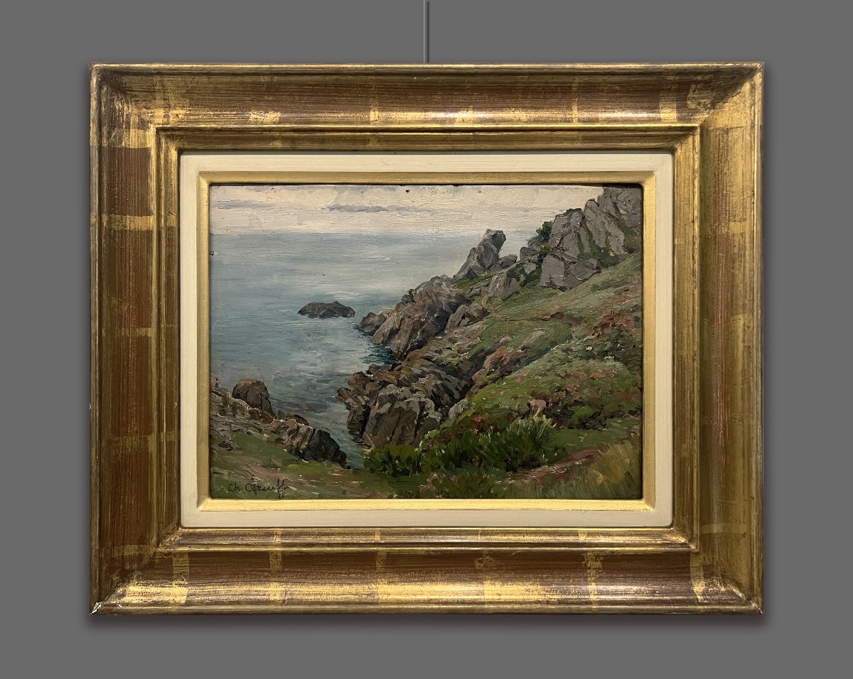 Charles Corcuff (Tour Tanguy, Brest, France, 1872-1953) Port Manech, Bretagne, France