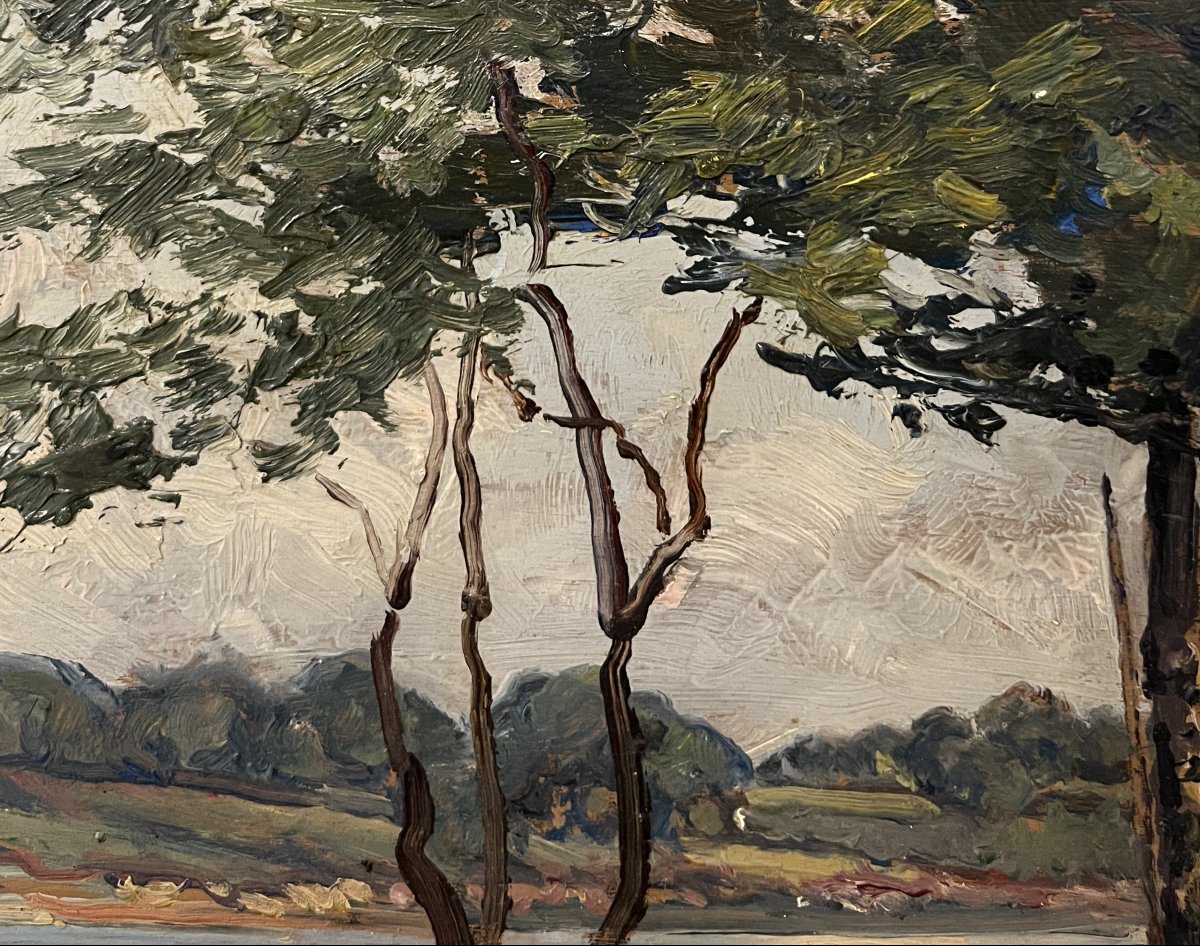 Charles Corcuff (Tour Tanguy, Brest, France, 1872-1953) Paysage au bord de l'Aven-photo-2