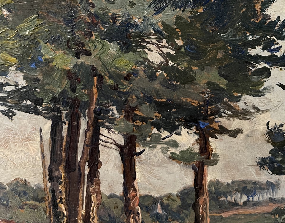 Charles Corcuff (Tour Tanguy, Brest, France, 1872-1953) Paysage au bord de l'Aven-photo-5