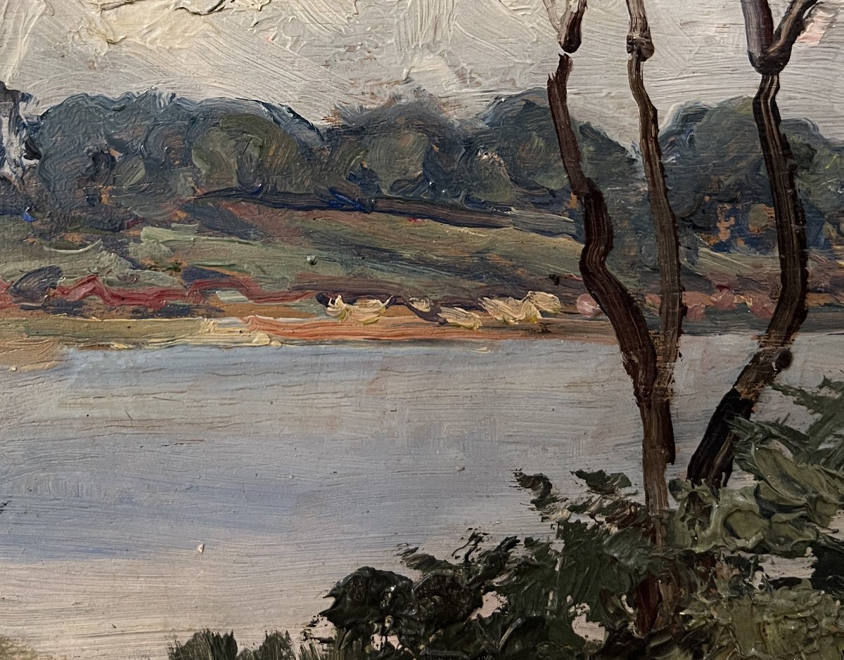 Charles Corcuff (Tour Tanguy, Brest, France, 1872-1953) Paysage au bord de l'Aven-photo-7