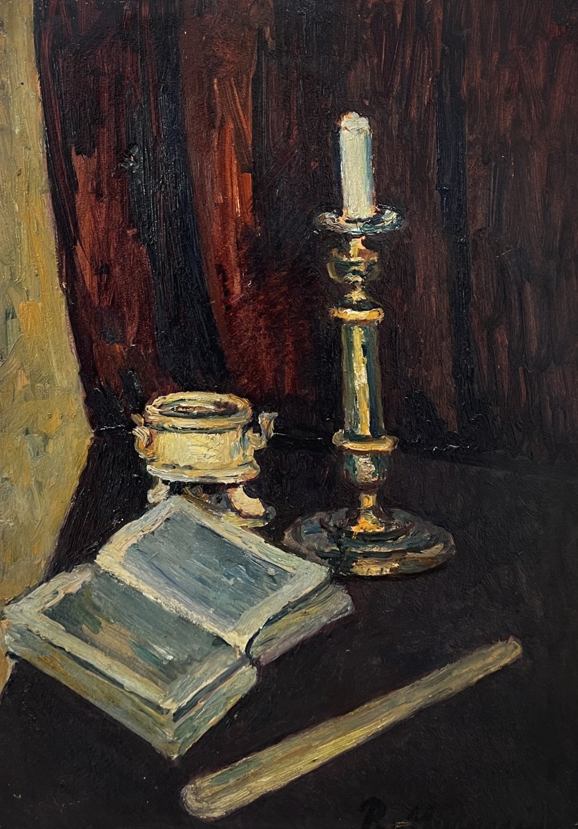 Piero Marussig (trieste, Italy, 1879 – Pavia, Italy, 1937) Still Life With Candelabrum, 1926–28-photo-2