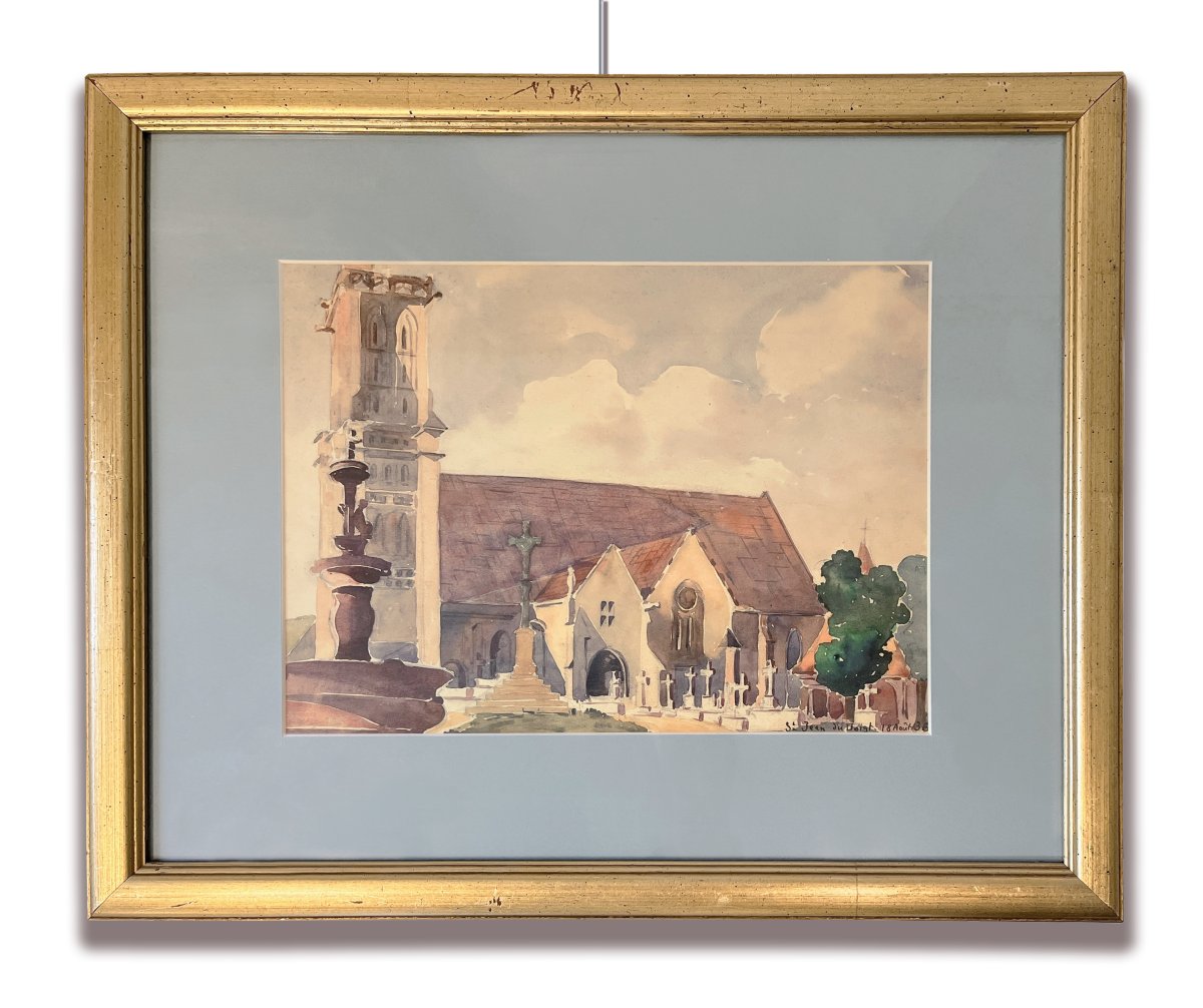 Daniel Duchemin (Maine-et-Loire, 1866 - Paris, 1930) Saint Jean Baptiste de Saint Jean du Doigt-photo-5