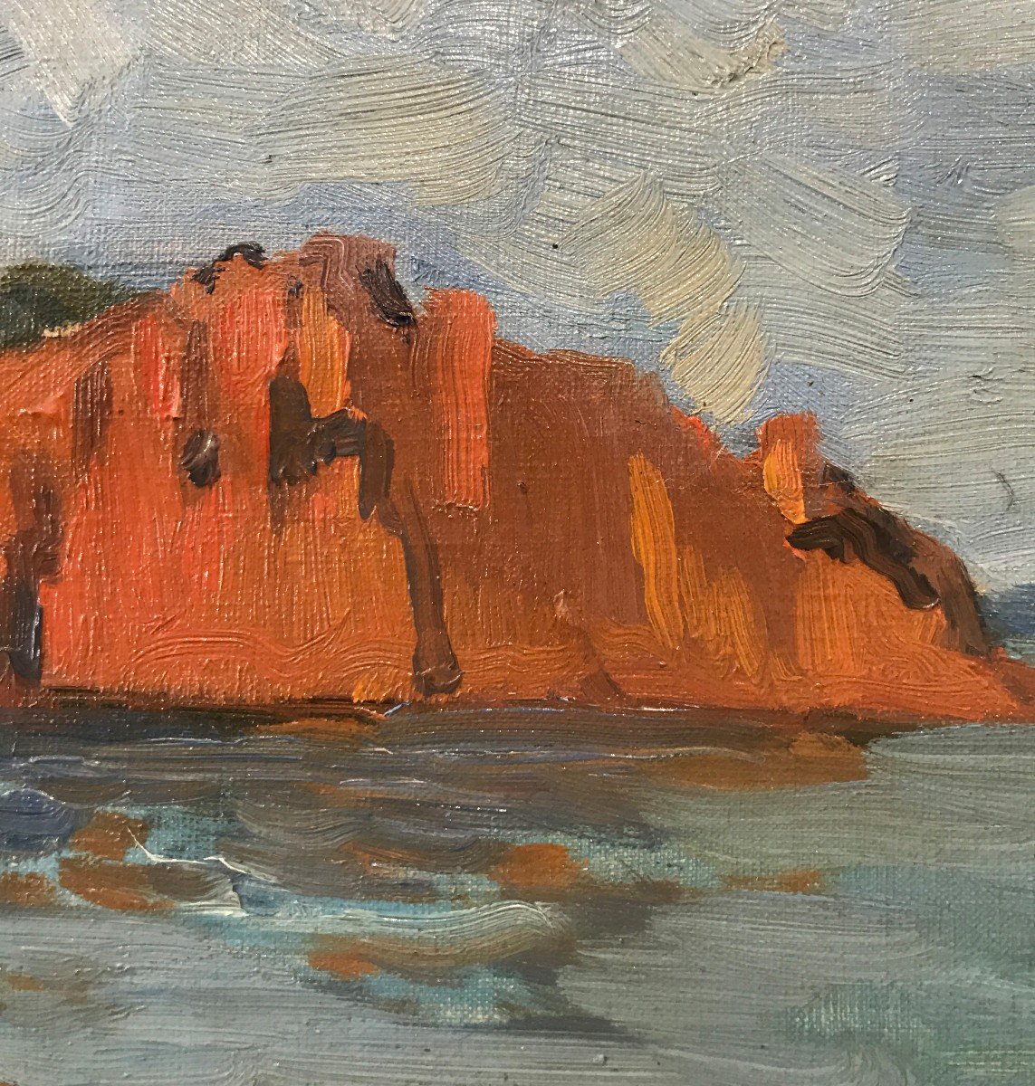 Emile Baudoux (1850-1929), Cliff, 1912-photo-2