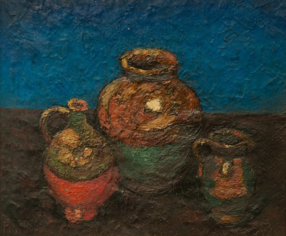 Pierre Dumont (1884-1936) Nature Morte Aux Pots-photo-2