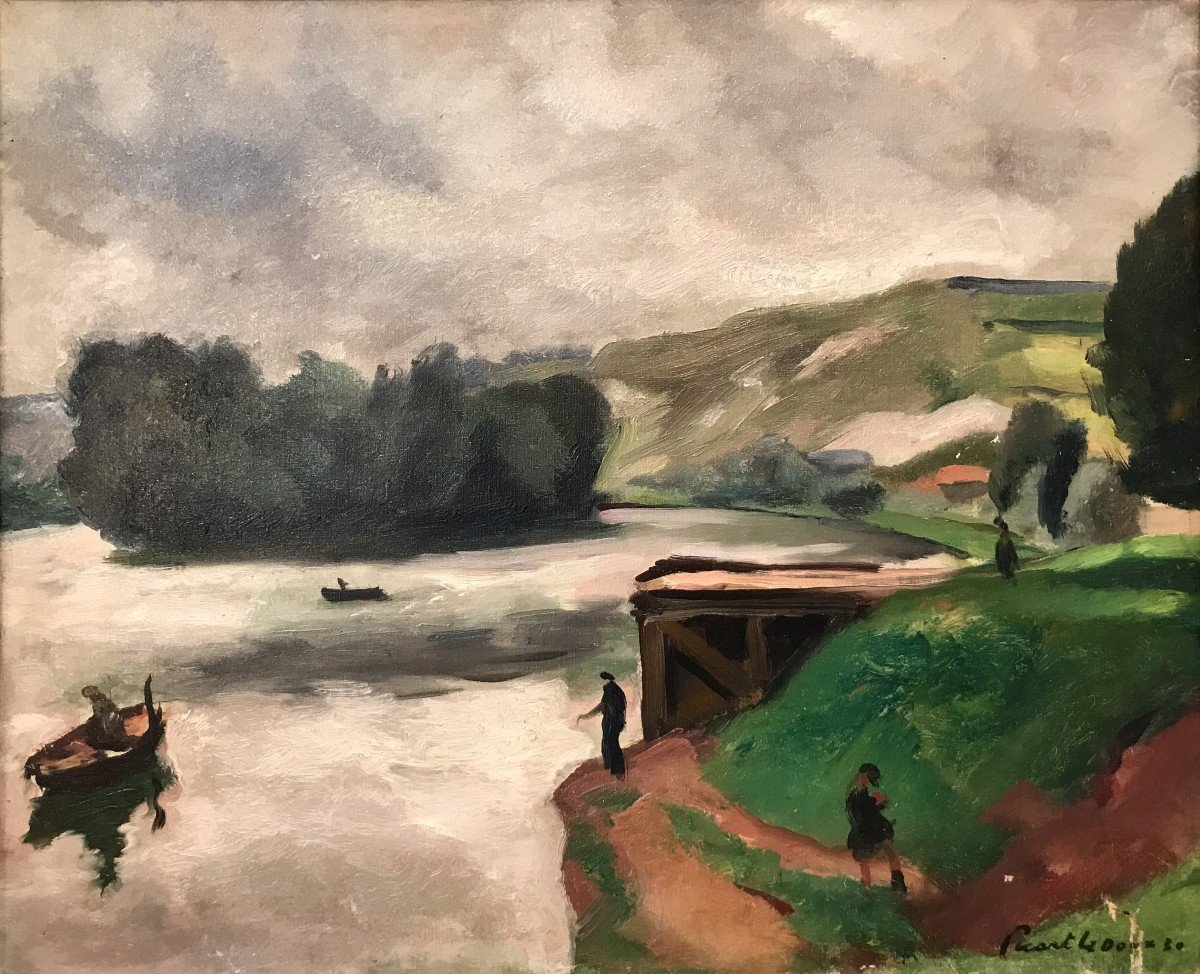 Charles Picart le doux (1881-1959) Paysage Fluvial, 1930-photo-2