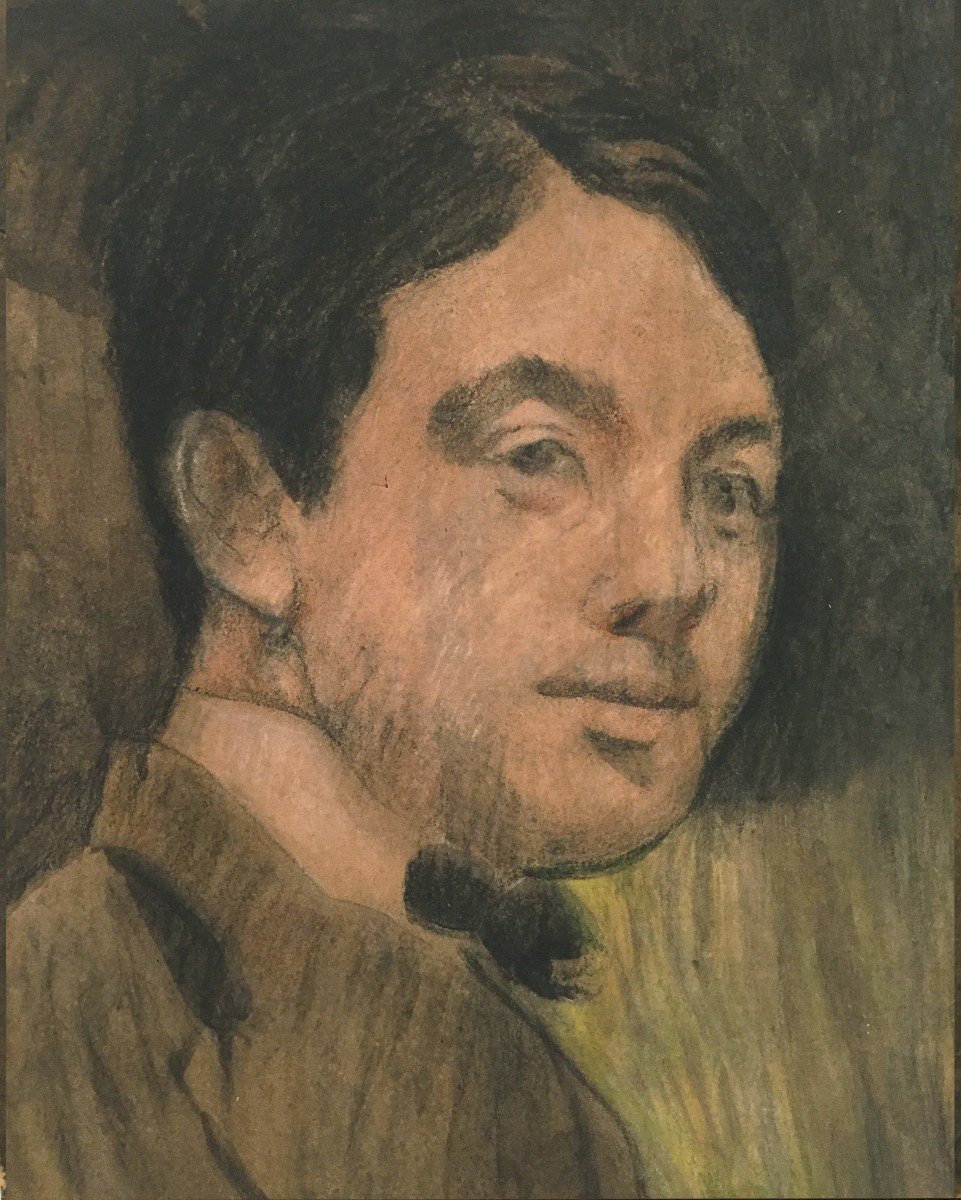 Paul Albert Besnard (1849-1934) Portrait Of Young, 1908-photo-3
