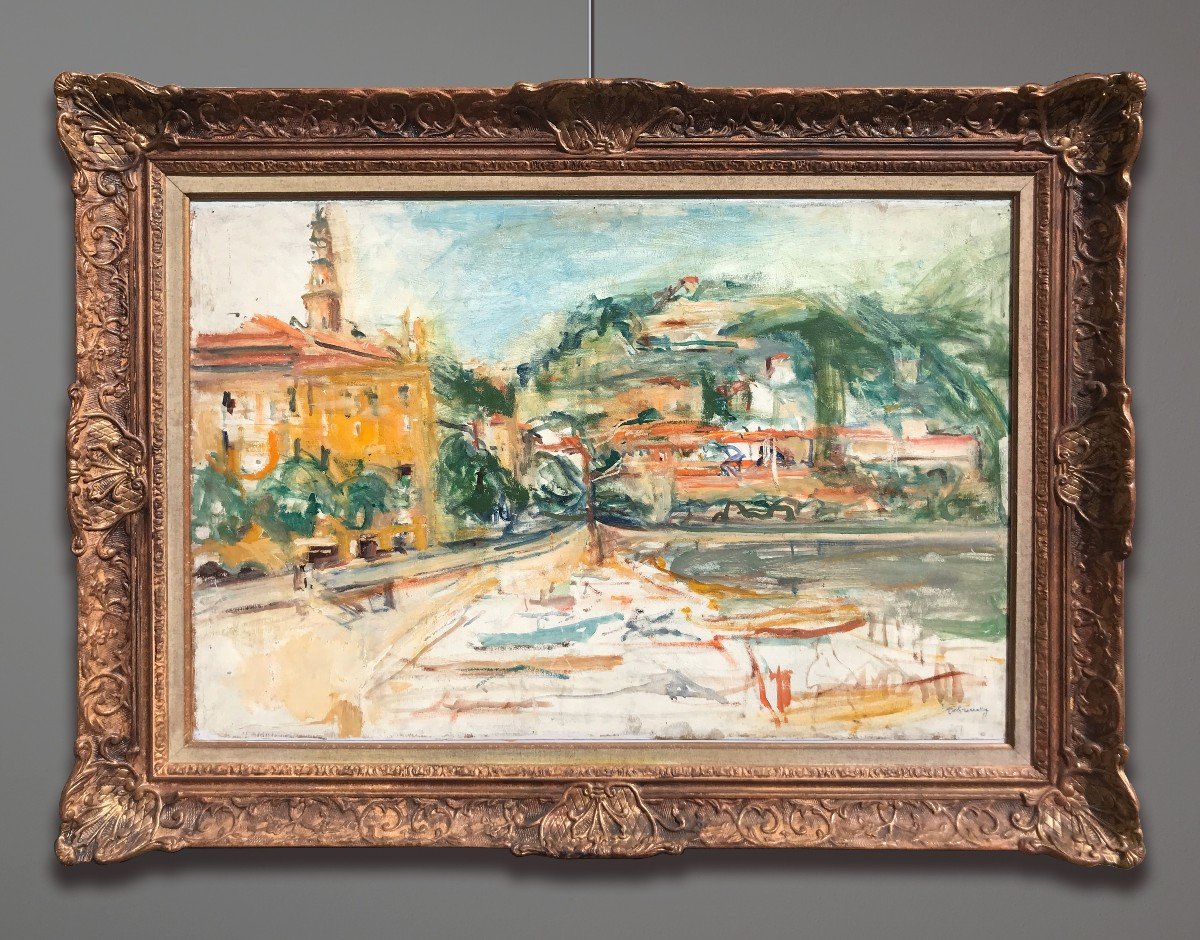 Isaac Dobrinsky (1891-1973) Le Port De Menton, 1954-1955