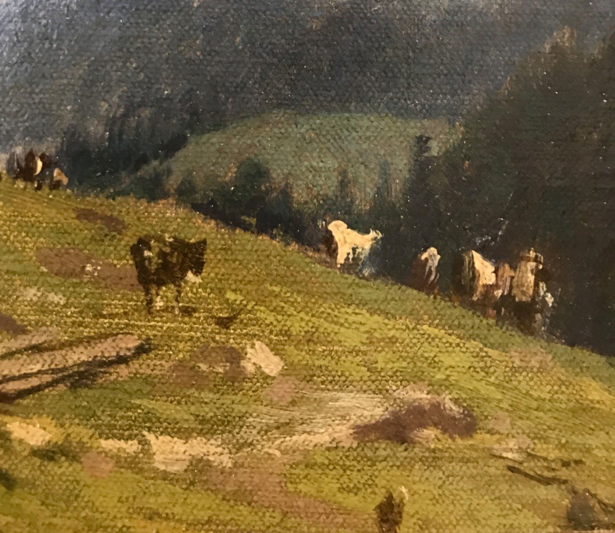 Johann Joseph Geisser (1824-1894) Paysage Suisse-photo-5