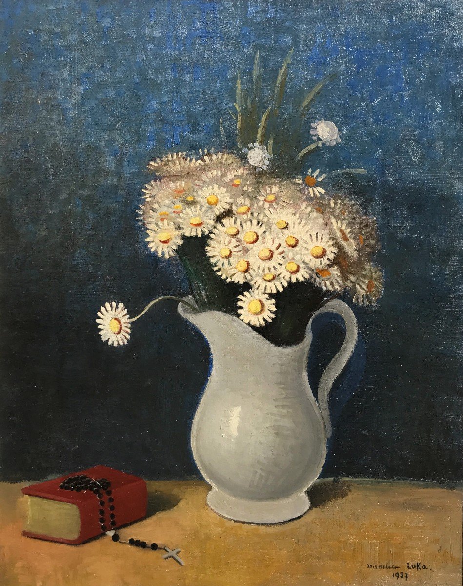 Madeleine Luka (1894-1989) daisies, 1937-photo-2