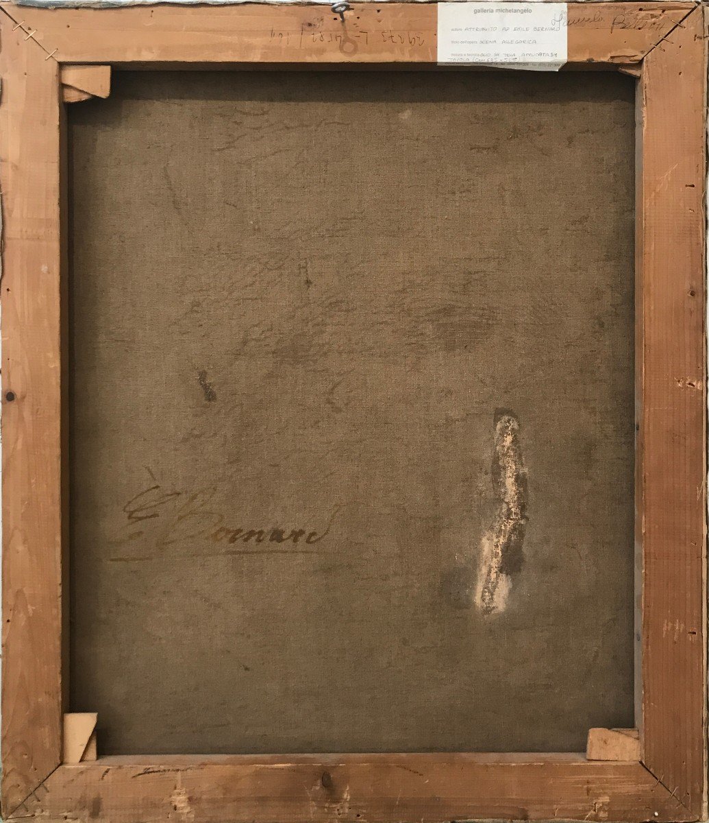 Tableau Attribué à Emile Bernard, Allégorie-photo-3