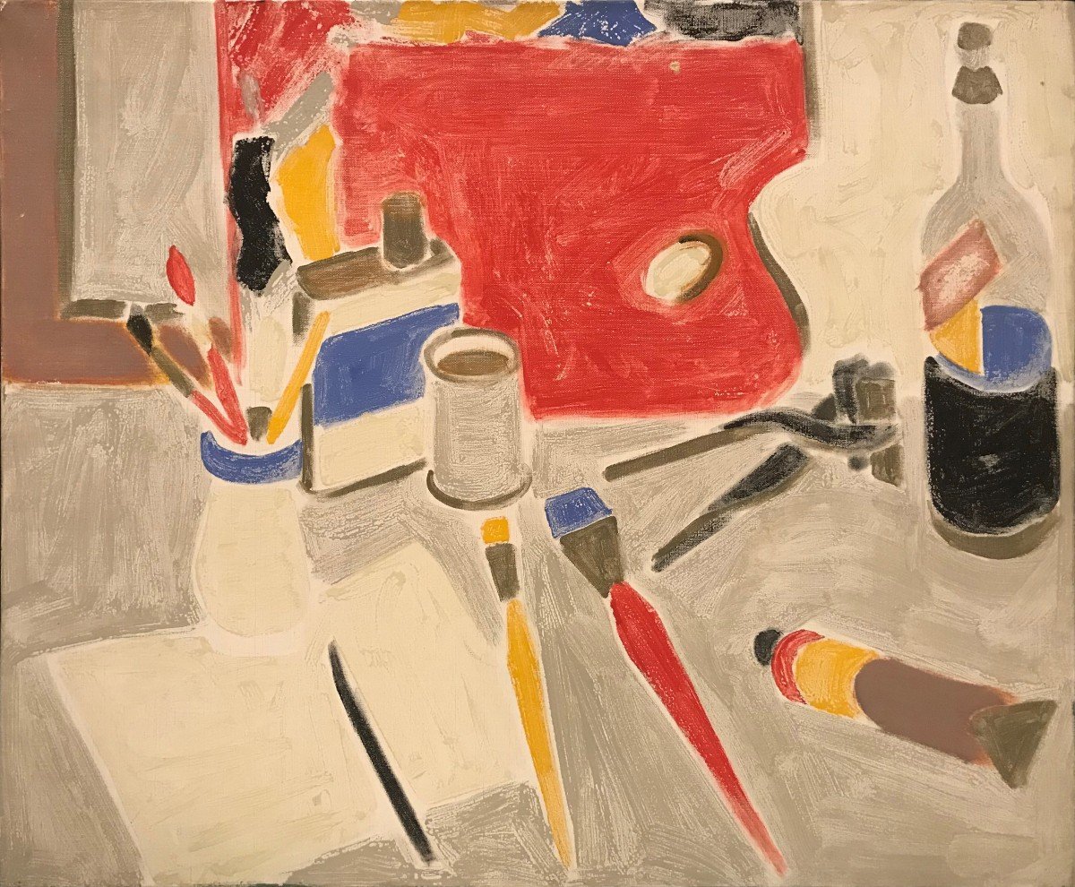 Henry Wormser (1906-1986) Tools On Gray Background, 1954-photo-3