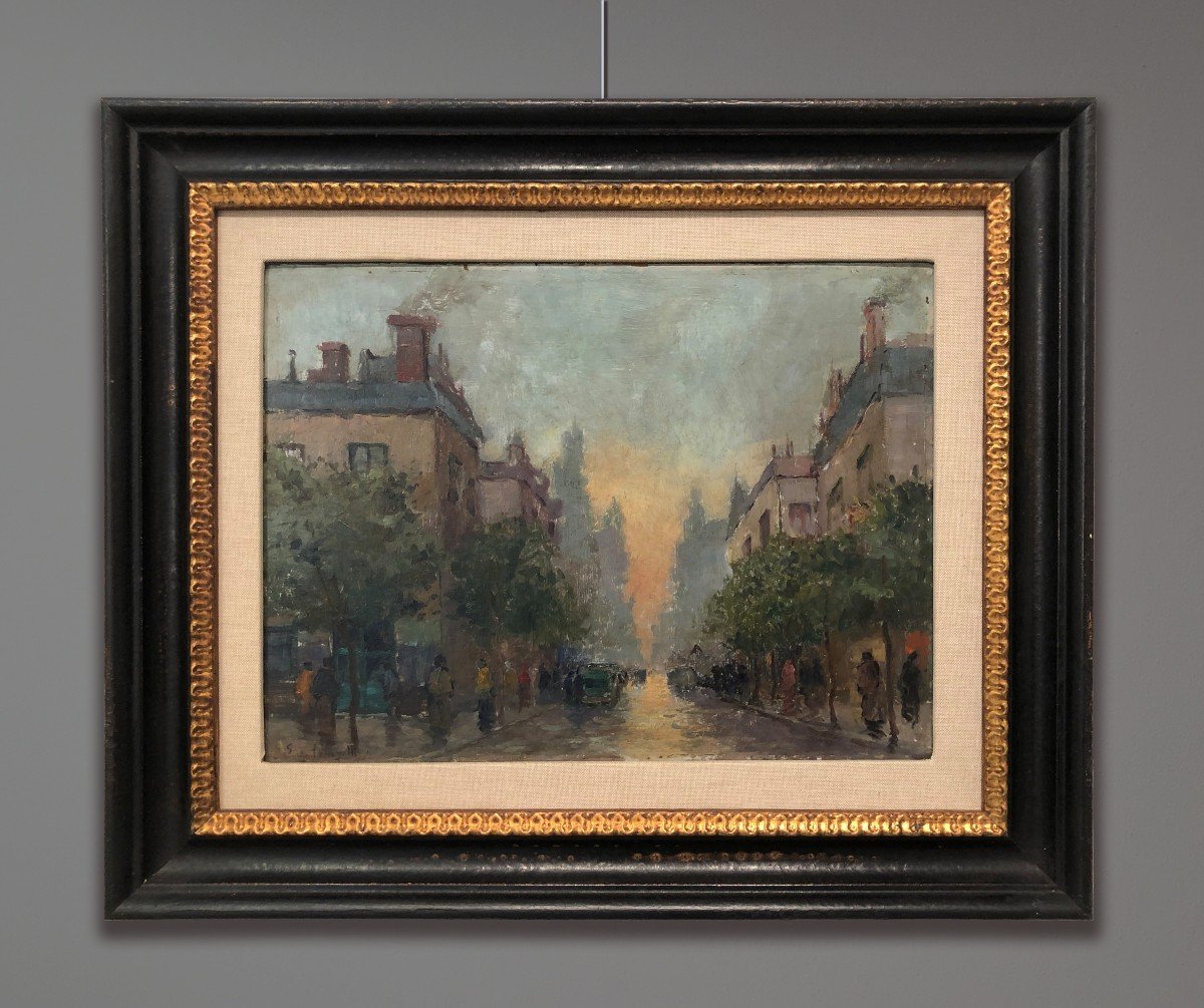 Eugenio Scorzelli (1890-1960) Paris View, Pendant-photo-2