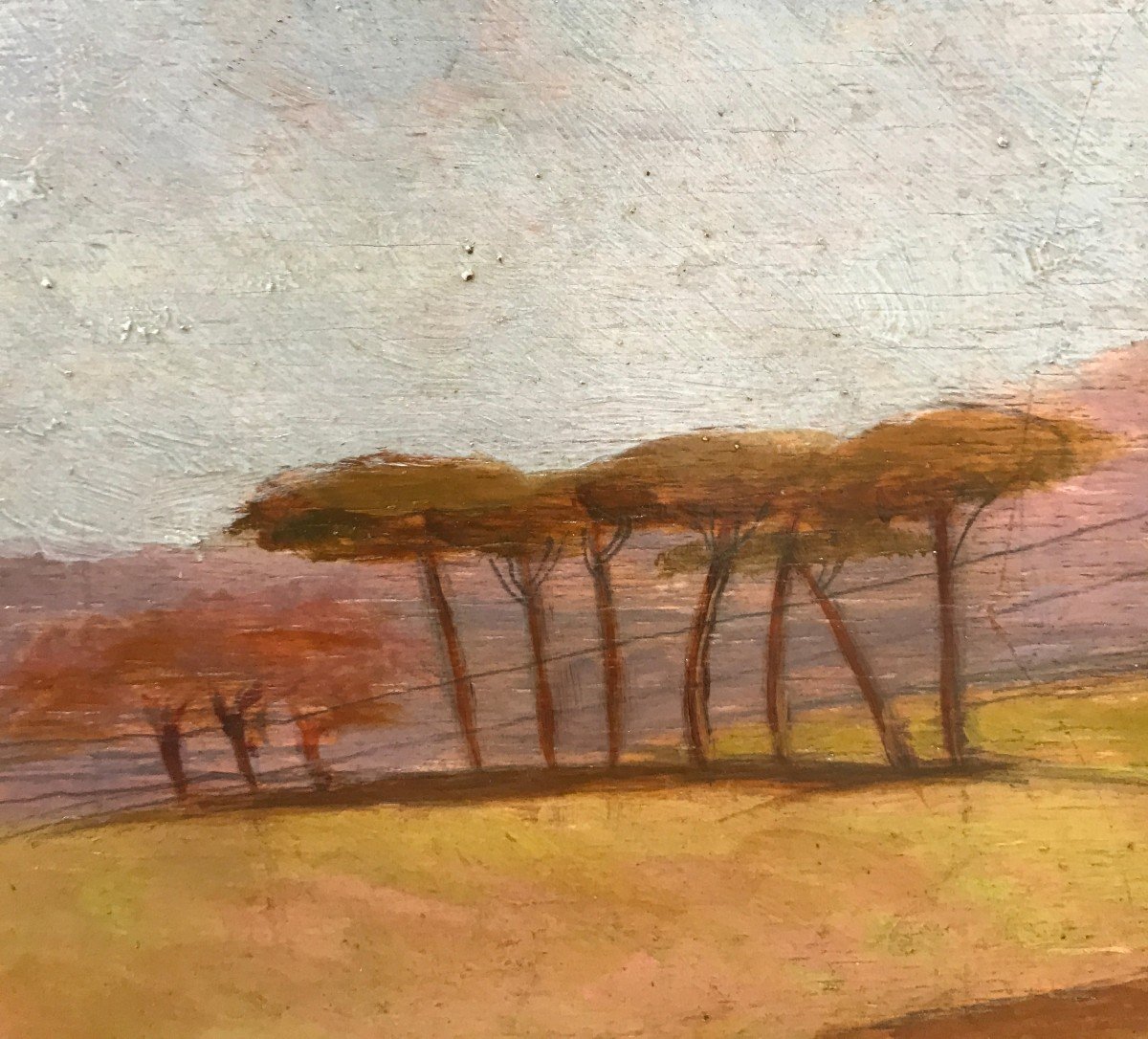 Artiste Du 20ème Siècle, Signé M G C , Paysage De Campagne, 1941-photo-2