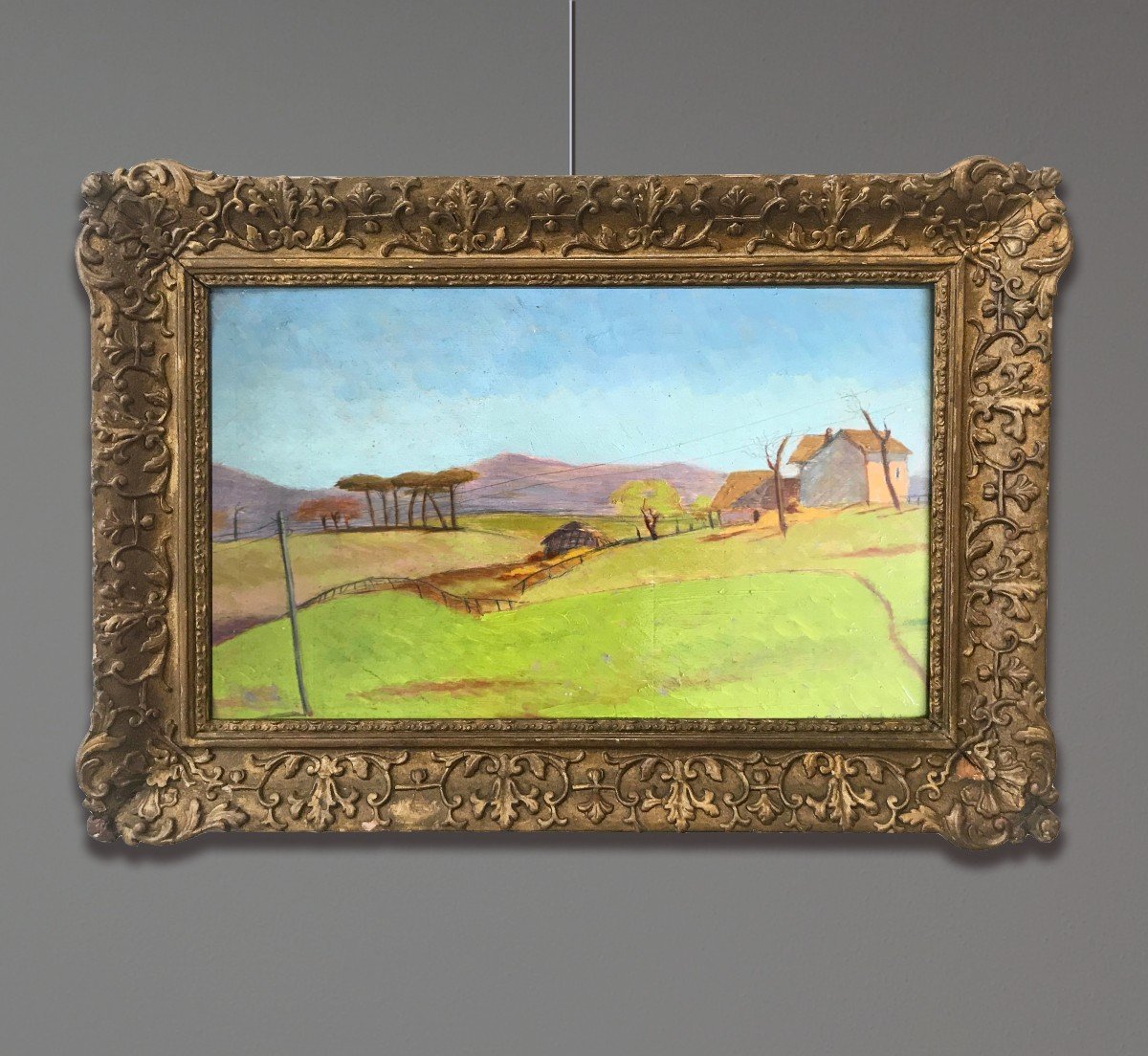 Artiste Du 20ème Siècle, Signé M G C , Paysage De Campagne, 1941