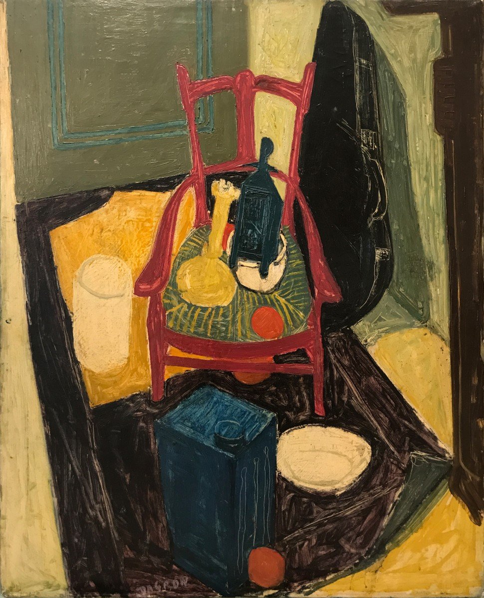 Christian Dagron (1924-2000) Still Life In Interior-photo-6