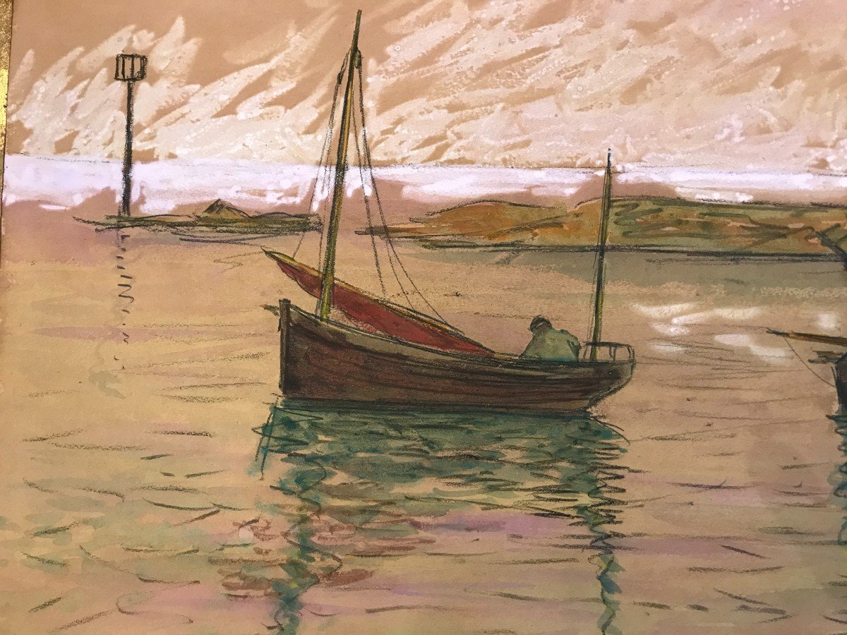 André Wilder (1871-1965) Harbour Landscape 1901-photo-3