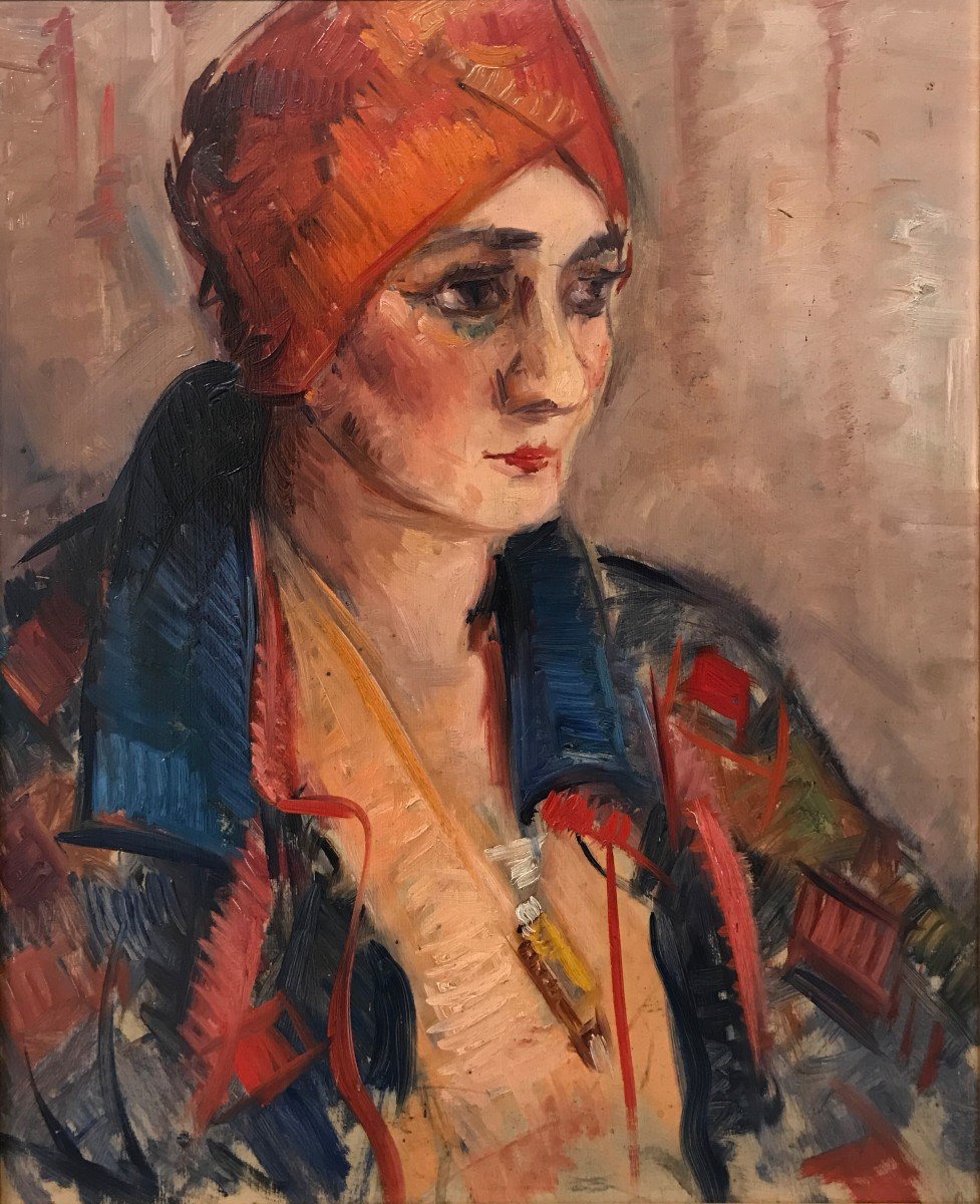 École italienne 20ème Siècle, Femme Au Turban-photo-4