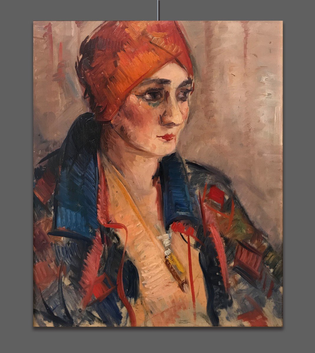 École italienne 20ème Siècle, Femme Au Turban