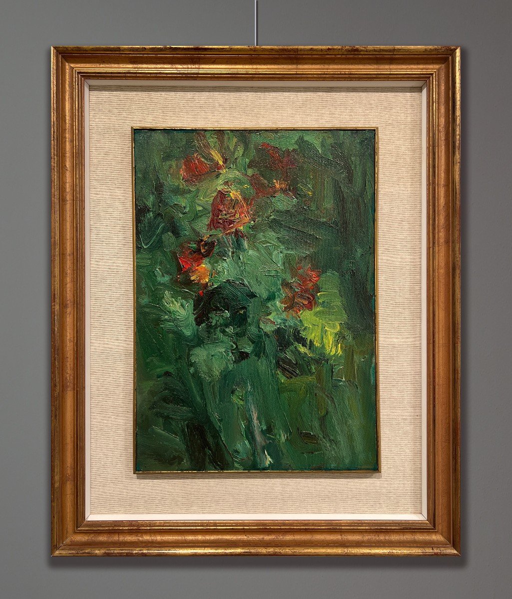 Ernesto Treccani (1920-2009) Red Flowers, 1968