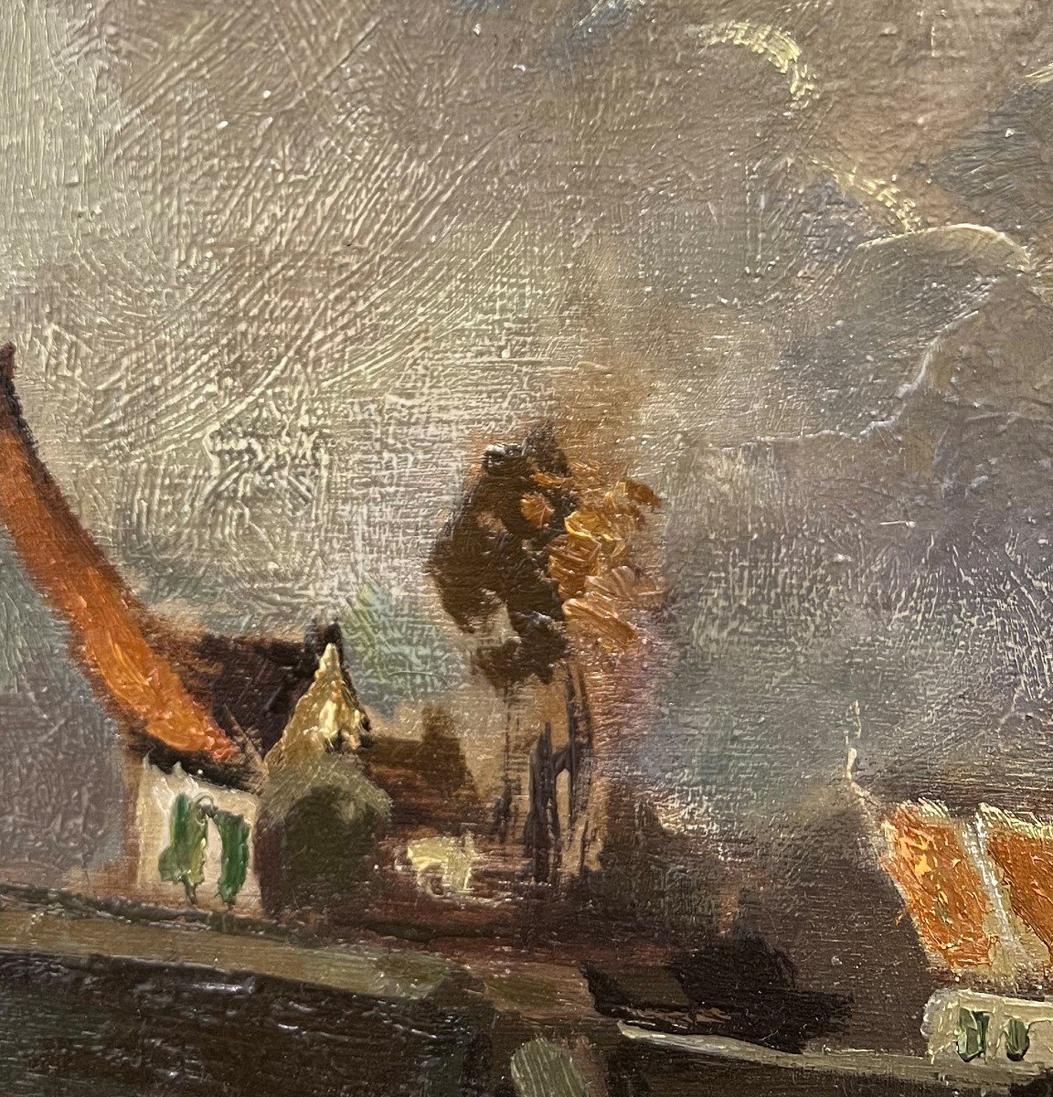 French School 20th C View Of Lissewege Castle-photo-3