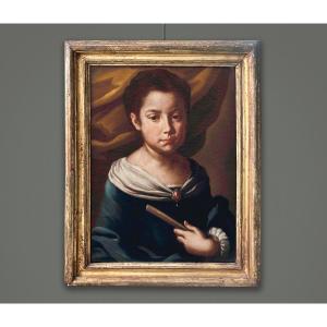 Giuseppe Bonito Attributed To (naples, 1707 - 1789) Portrait Of A Girl With A Fan