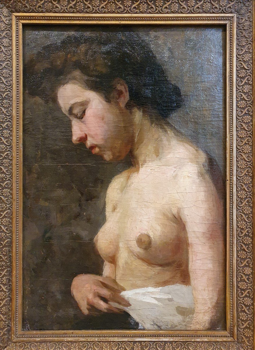 Young Naked Woman In Profile.