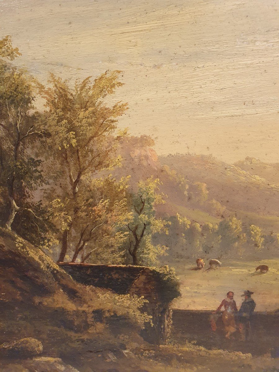 Ecole Italienne Ou Française Du XVIIIème - Paysage-photo-4