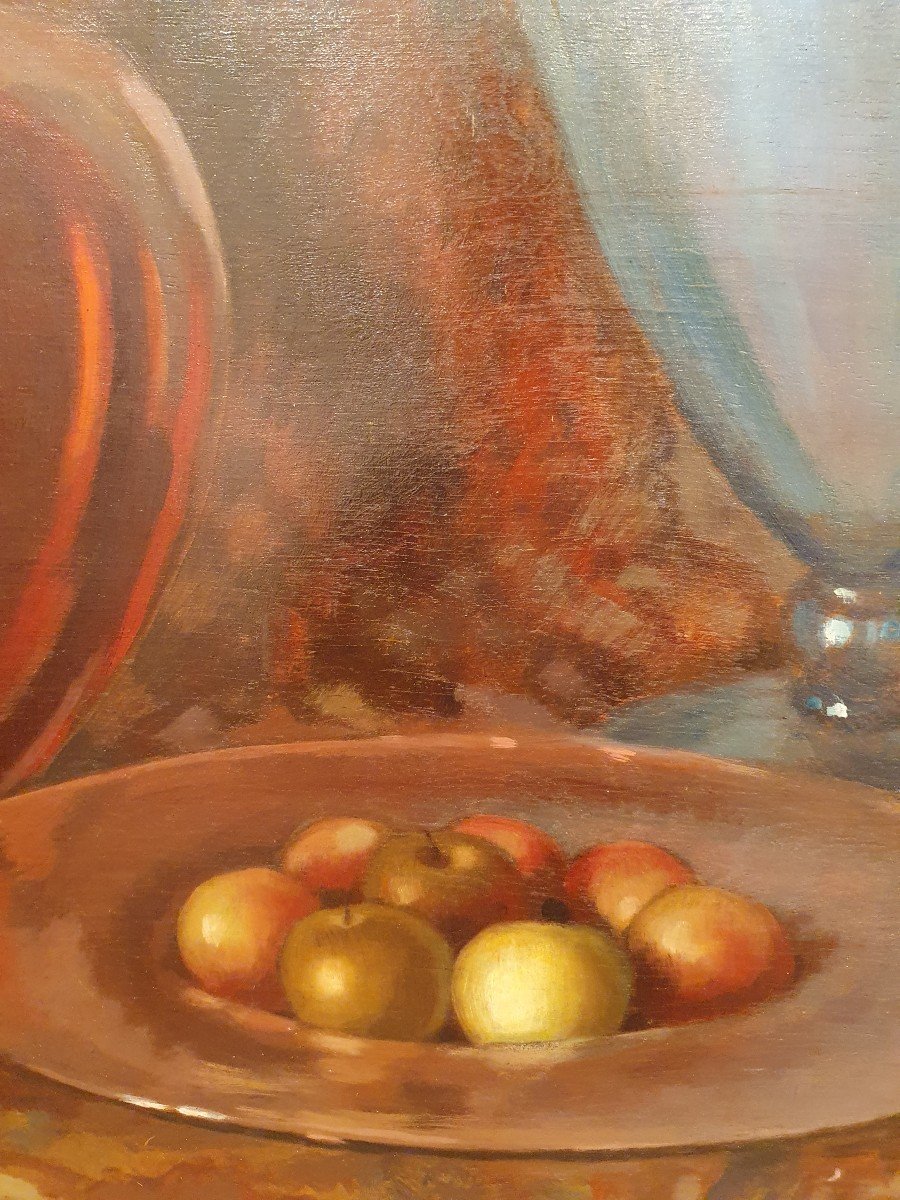 Giacomo Gabbiani - Huile Sur Bois - Nature - Signé Et Daté-photo-2