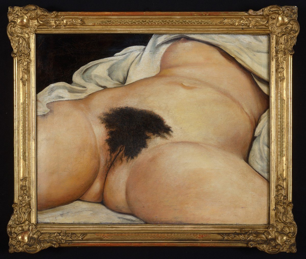 Gustave Courbet (1819-1877) -(d'après)   'L'origine du Monde'   Huile Sur Toile - 
