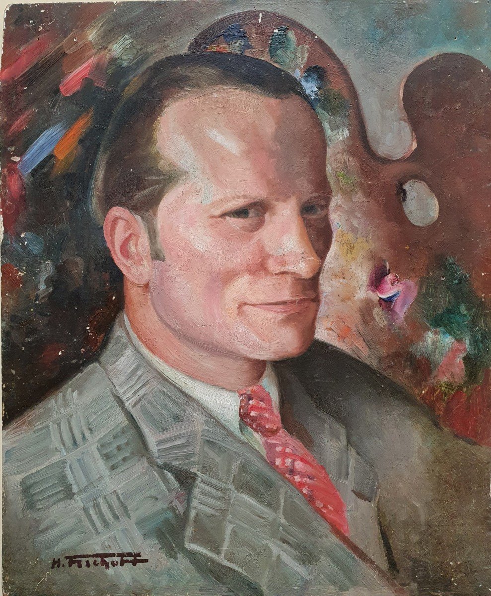 Self-portrait At La Palette, H. Fischoff, 1945