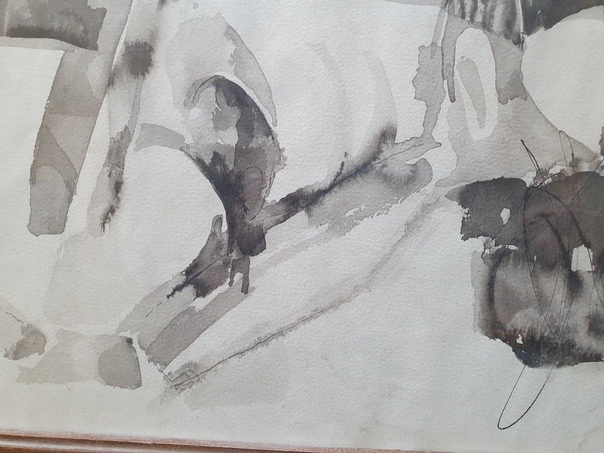 Piero Raspi (1926) Encre  et aquarelle sur Papier - Signé Et Daté-photo-4