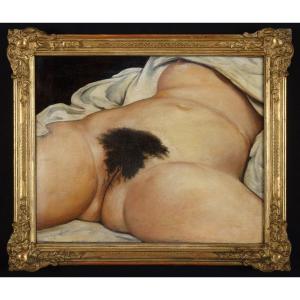 Gustave Courbet (1819-1877) -(d'après)   'L'origine du Monde'   Huile Sur Toile - 